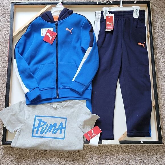 Puma 3 Piece Jacket Pants Shirt Sweatsuit Size 6 New - Picture 2 of 8